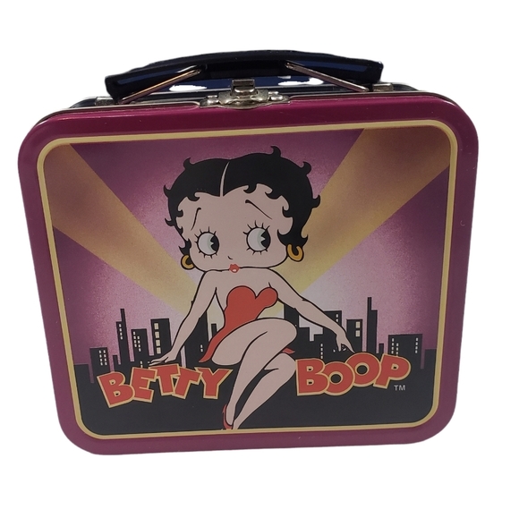 Vintage 1997 Betty Boop Mini Lunch Box Tin Collectible Display 5.5"X4.5"X2.25" - Picture 3 of 12